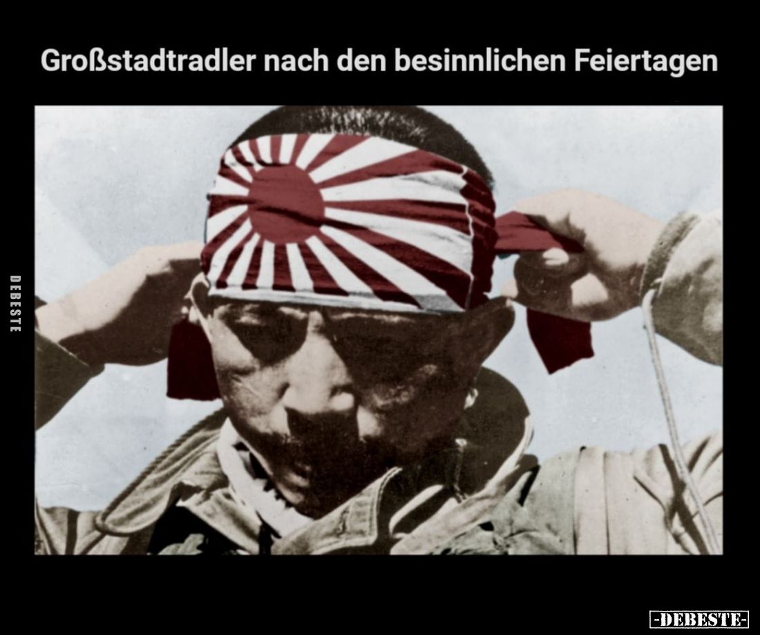 Großstadtradler nach den besinnlichen Feiertagen.