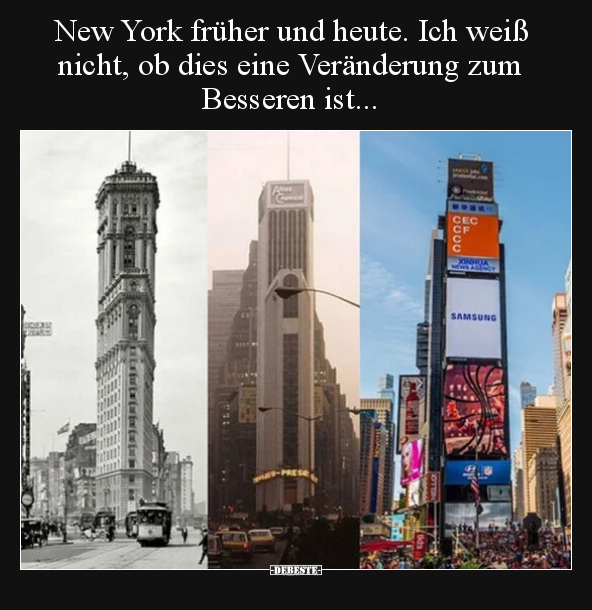 New York früher und heute. Ich weiß nicht, ob dies eine.. - Lustige Bilder | DEBESTE.de