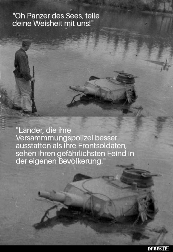 "Oh Panzer des Sees, teile deine Weisheit mit uns!".. - Lustige Bilder | DEBESTE.de