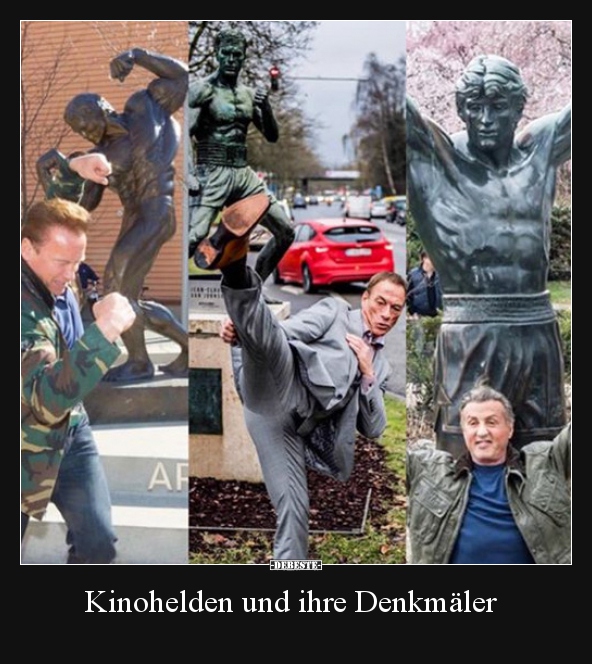 Kinohelden und ihre Denkmäler..