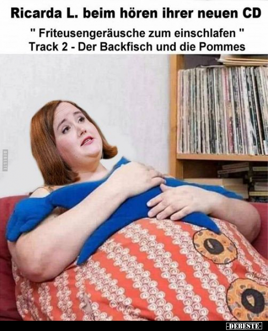 Ricarda L. beim hören ihrer neuen CD.. - Lustige Bilder | DEBESTE.de