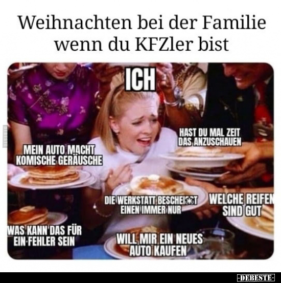 Weihnachten bei der Familie wenn du KFZler bist.. - Lustige Bilder | DEBESTE.de