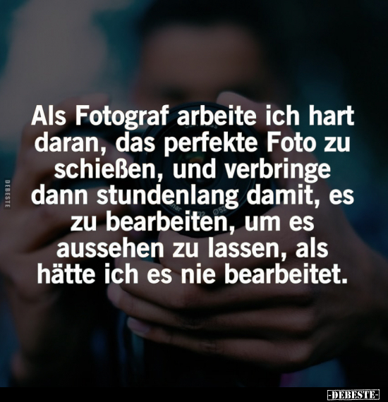 Fotograf, Bearbeiten, Foto