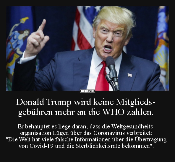 Donald Trump wird keine Mitgliedsgebühren mehr an die.. - Lustige Bilder | DEBESTE.de