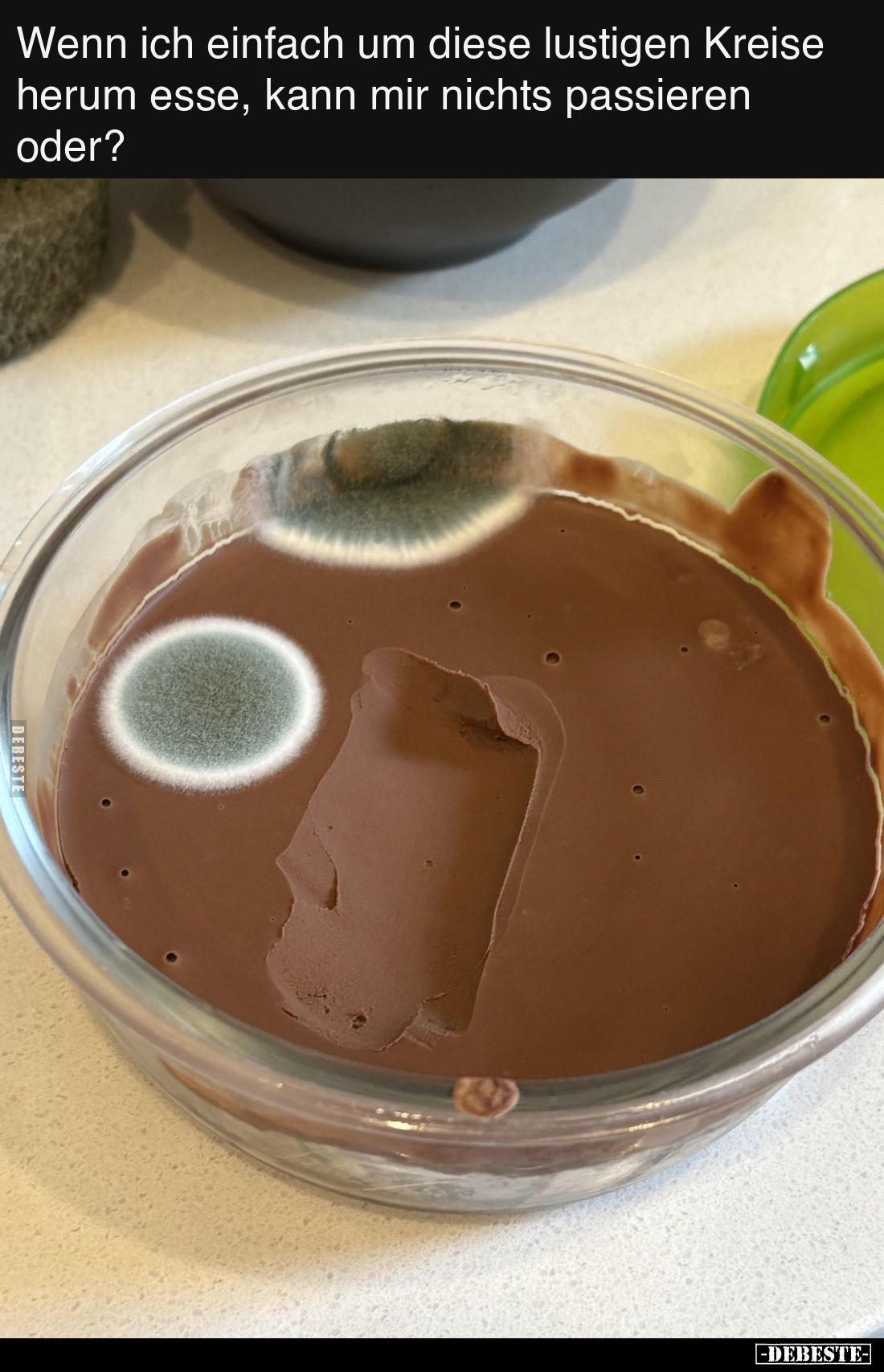 Wenn ich einfach um diese lustigen Kreise herum esse, kann mir nichts passieren oder?