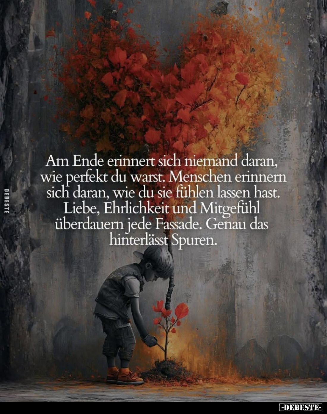 Am Ende erinnert sich niemand daran, wie perfekt du warst.
Menschen erinnern sich daran, wie du sie fühlen lassen hast.
Lie...