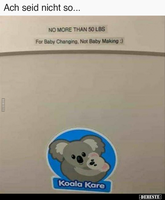 Ach seid nicht so...