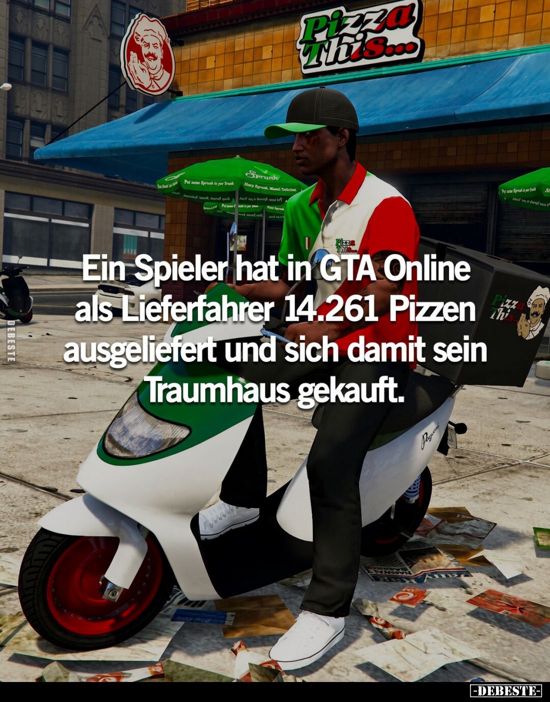 Ein Spieler hat in GTA Online als Lieferfahrer 14.261 Pizzen ausgeliefert und sich damit sein Traumhaus gekauft.