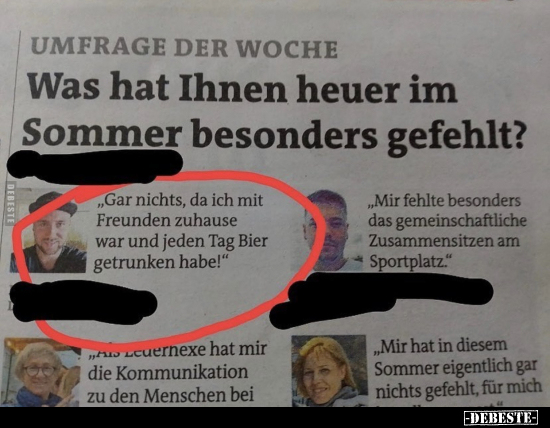 Was hat Ihnen heuer im Sommer besonders gefehlt?..