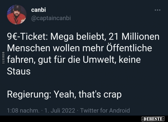 9€-Ticket: Mega beliebt, 21 Millionen Menschen wollen mehr.. - Lustige Bilder | DEBESTE.de