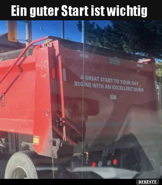 Ein guter Start ist wichtig..