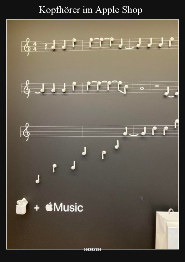 Kopfhörer im Apple Shop.. - Lustige Bilder | DEBESTE.de