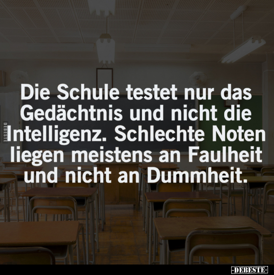 Die Schule testet nur das Gedächtnis.. - Lustige Bilder | DEBESTE.de