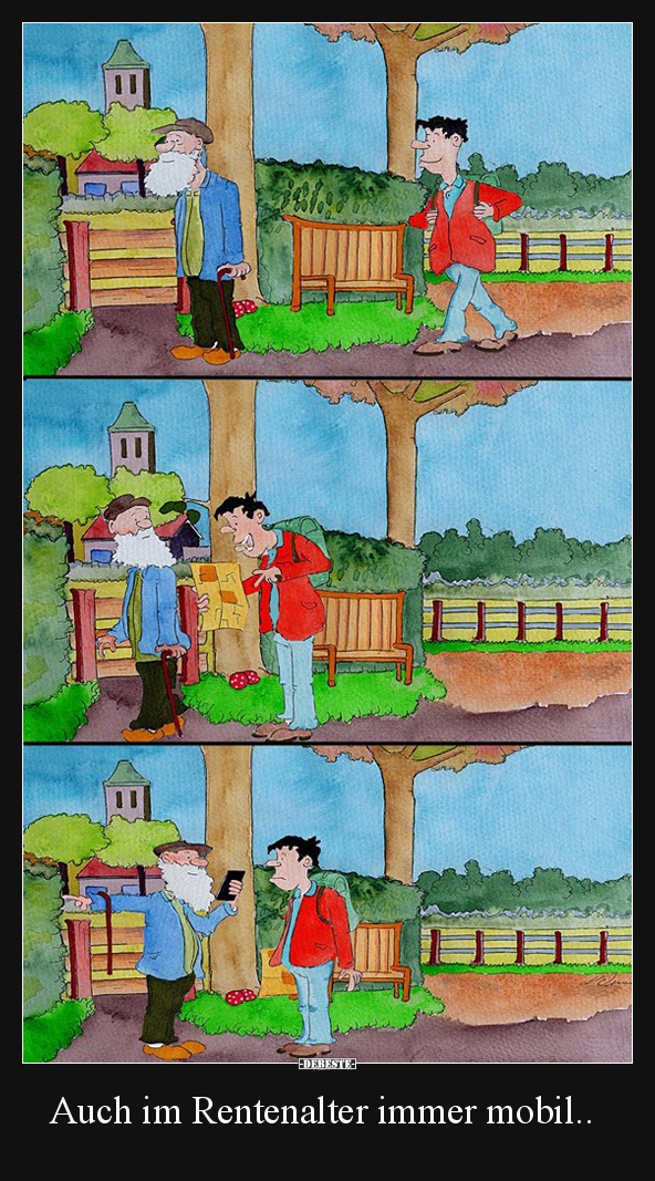 Auch im Rentenalter immer mobil..