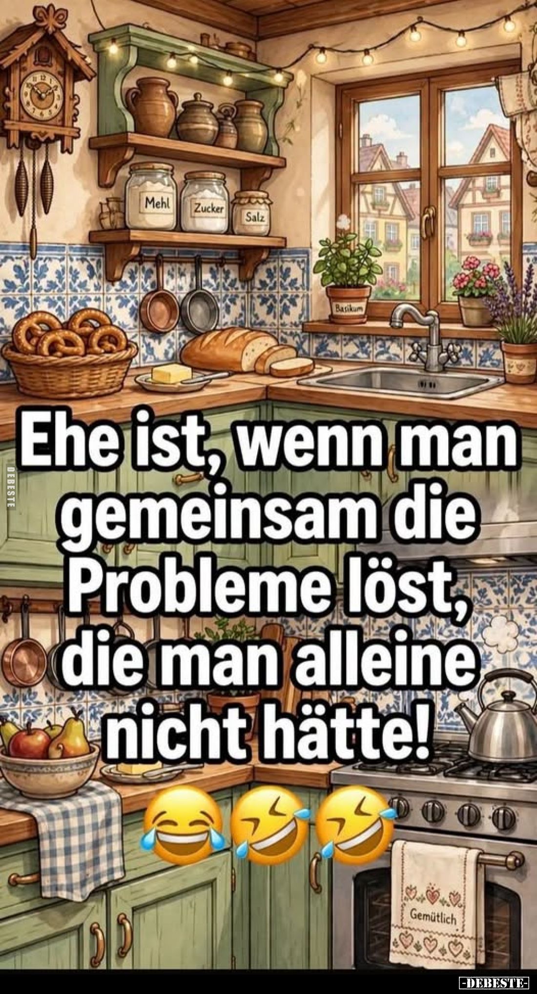 Ehe ist, wenn man gemeinsam die Probleme löst, die man.. - Lustige Bilder | DEBESTE.de
