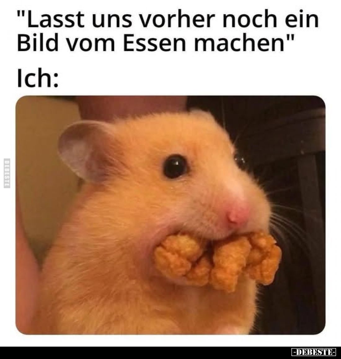 "Lasst uns vorher noch ein Bild vom Essen machen."