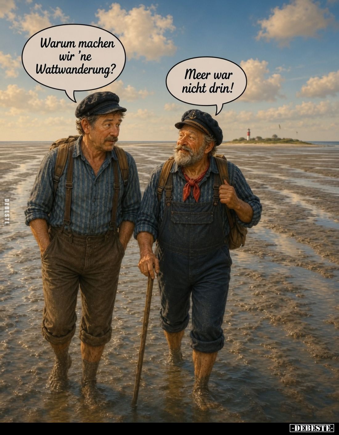 Warum machen wir 'ne Wattwanderung?
Meer war nicht drin!