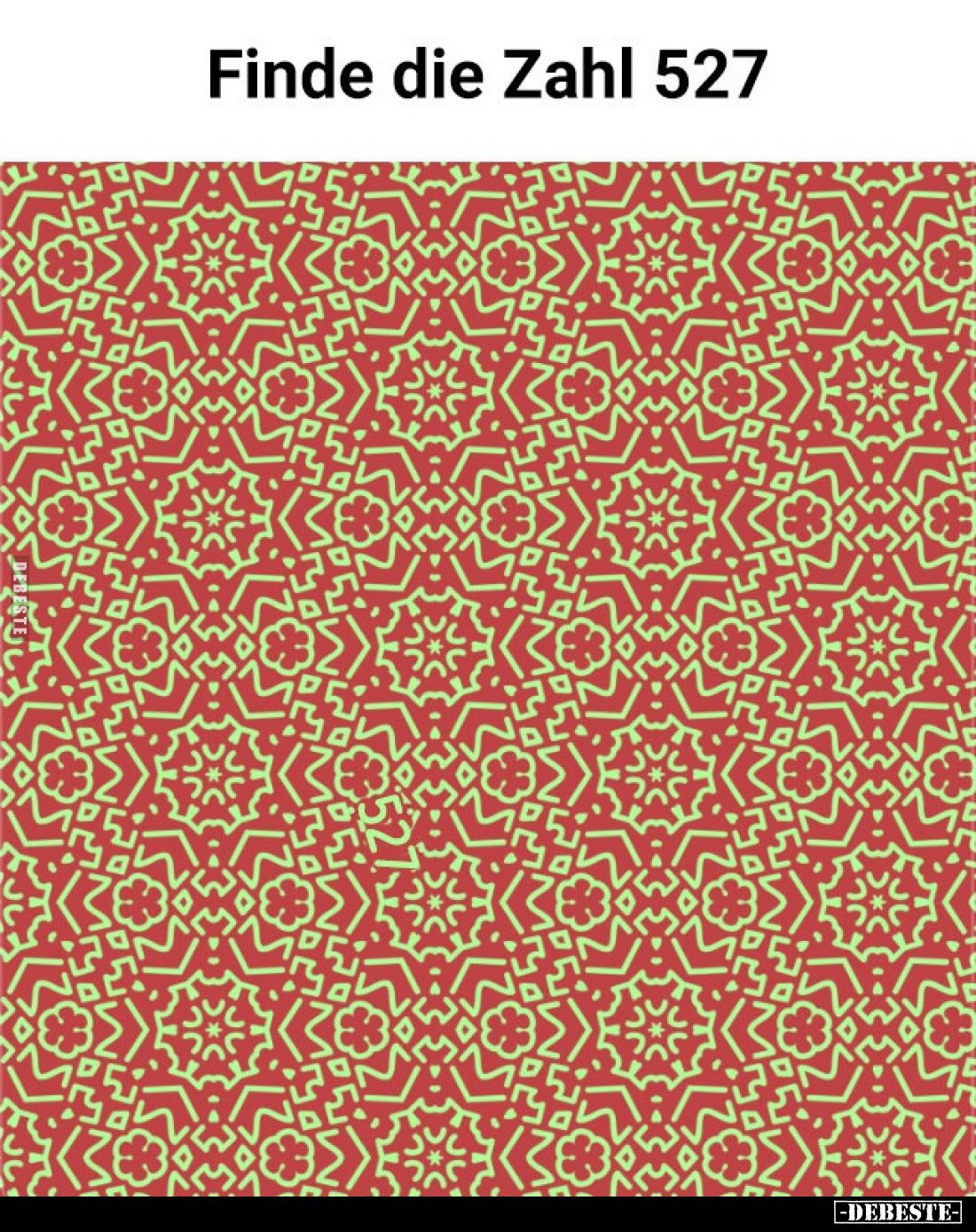 Finde die Zahl 527.