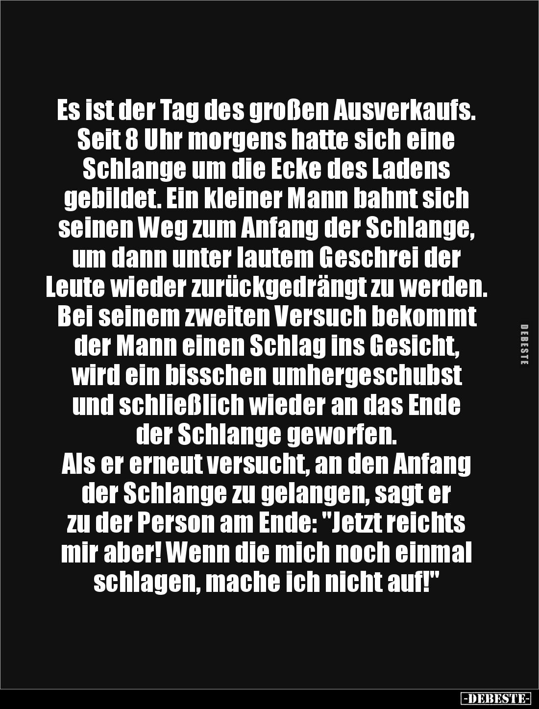 Es ist der Tag des großen Ausverkaufs.
Seit 8 Uhr morgens hatte sich eine Schlange um die Ecke des Ladens gebildet. Ein klei...