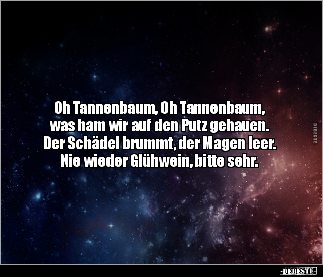 Oh Tannenbaum, Oh Tannenbaum, was ham wir auf den Putz.. - Lustige Bilder | DEBESTE.de