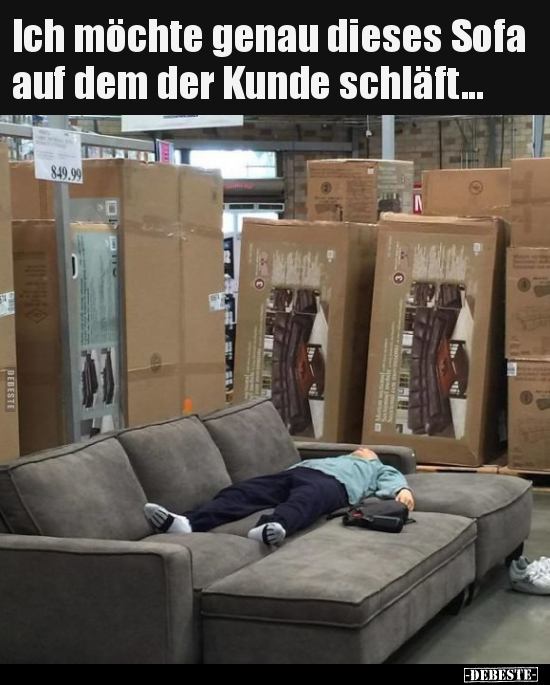Ich möchte genau dieses Sofa auf dem der Kunde.. - Lustige Bilder | DEBESTE.de