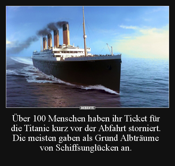 Über 100 Menschen haben ihr Ticket für die Titanic.. - Lustige Bilder | DEBESTE.de