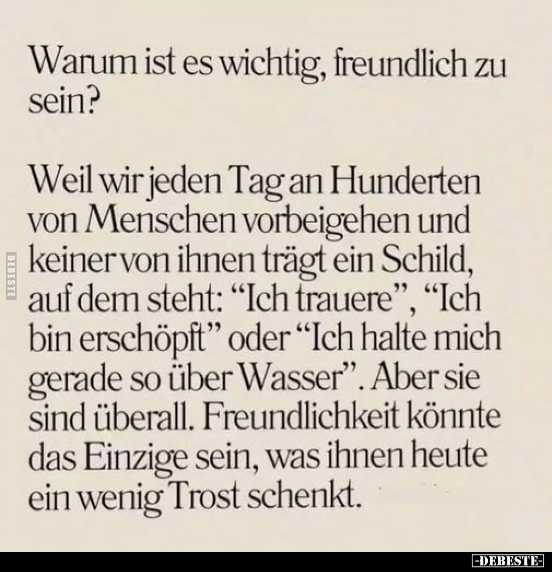Warum ist es wichtig, freundlich zu sein?.. - Lustige Bilder | DEBESTE.de