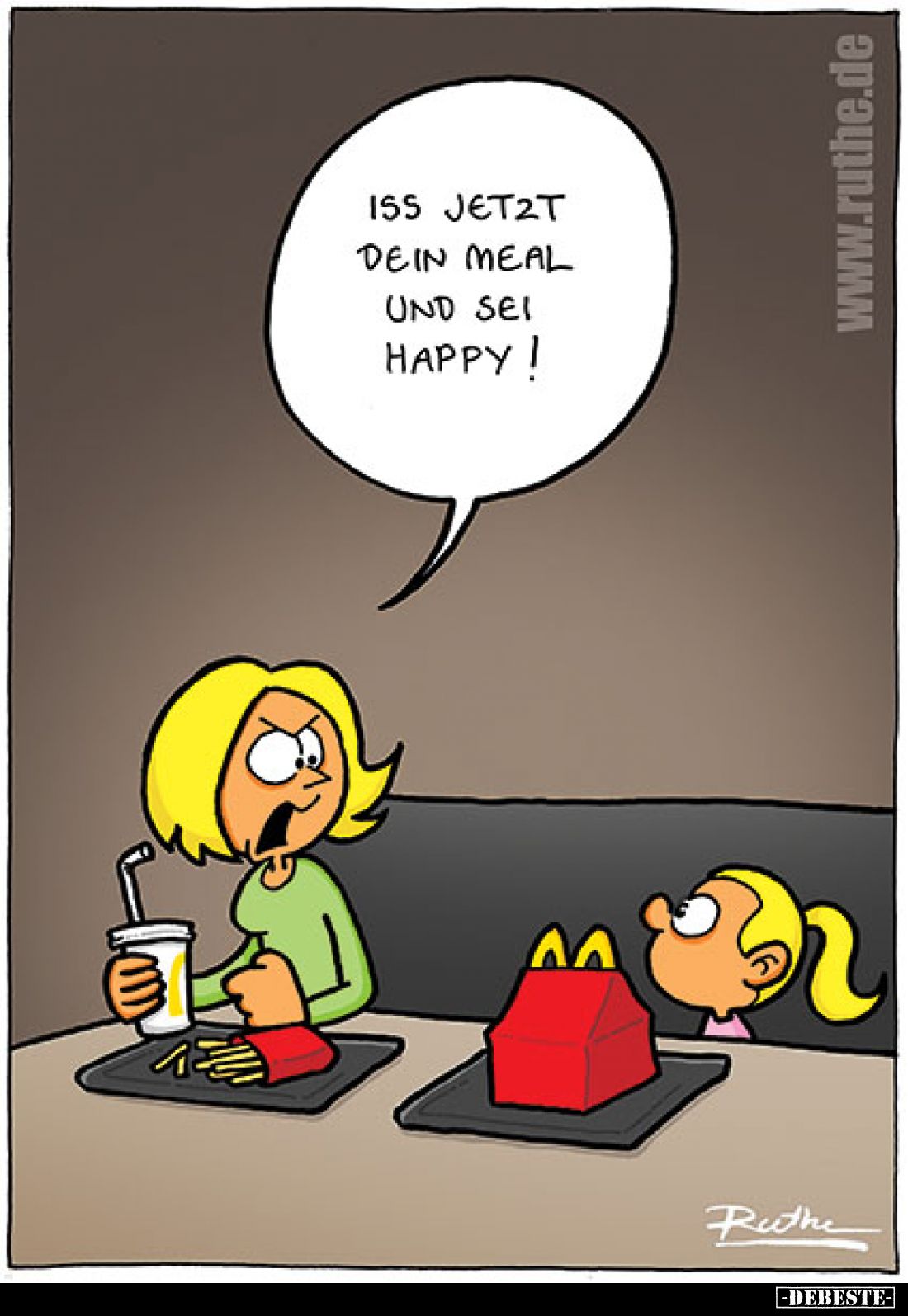 Iss jetzt dein Meal und sei happy!