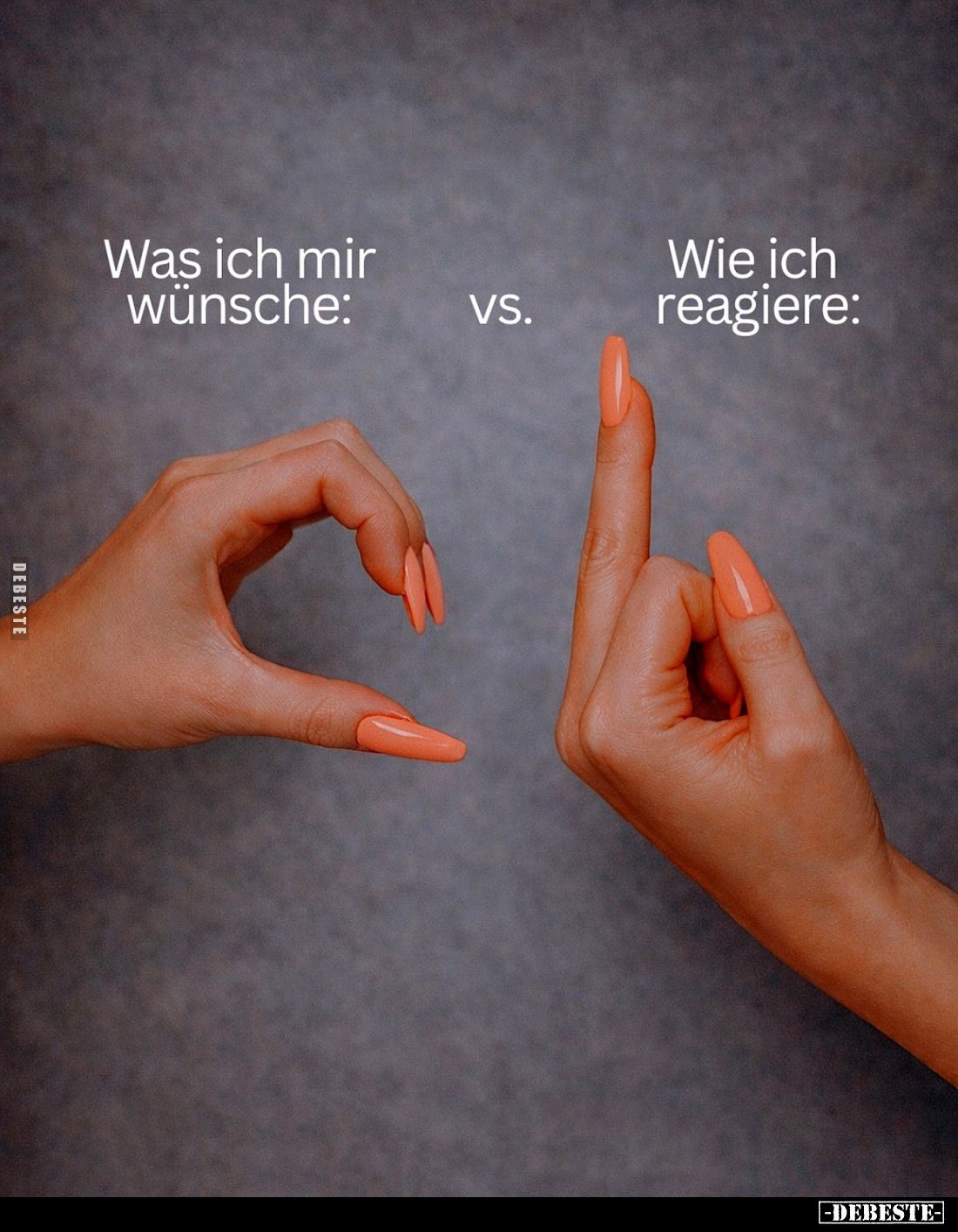 Was ich mir wünsche:
vs
Wie ich reagiere: