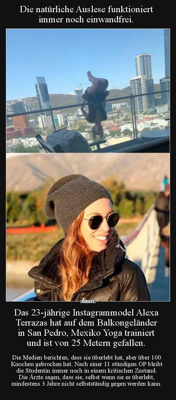 Die natürliche Auslese funktioniert immer noch..