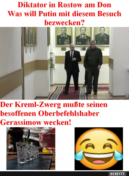 Putin und der Ober-Suffkopp des russischen Militärs - Lustige Bilder | DEBESTE.de