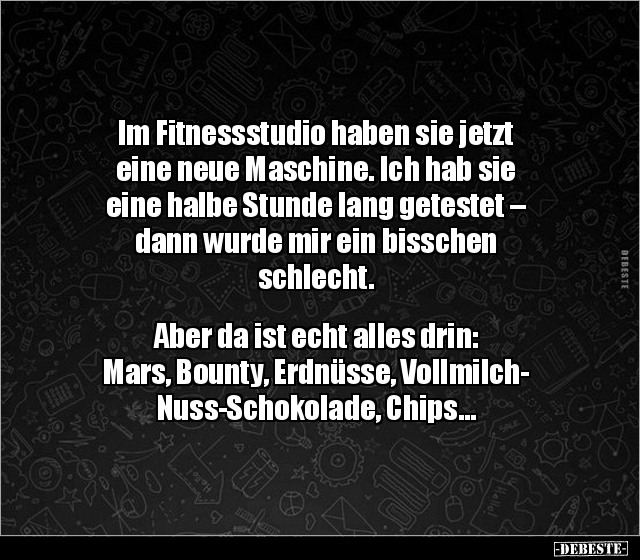 Im Fitnessstudio haben sie jetzt eine neue Maschine... - Lustige Bilder | DEBESTE.de