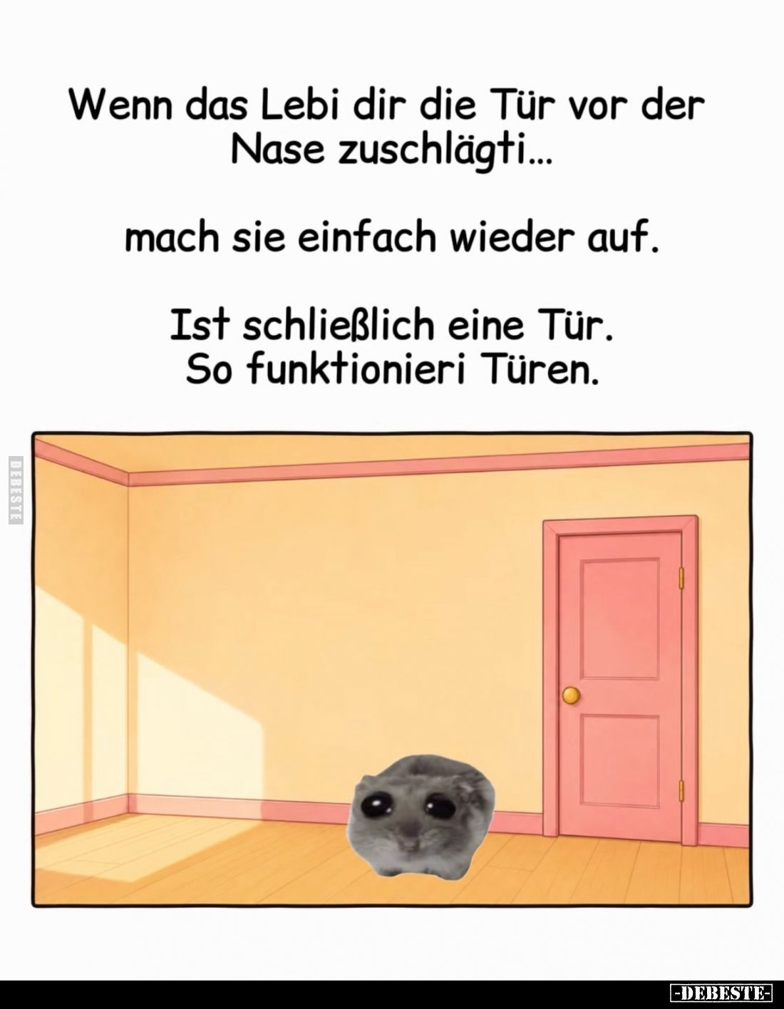 Wenn das Lebi dir die Tür vor der Nase zuschlägti.. - Lustige Bilder | DEBESTE.de