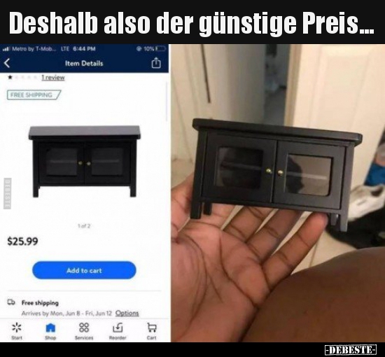 Deshalb also der günstige Preis...