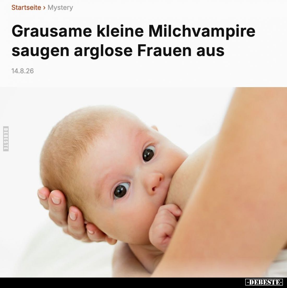 Grausame kleine Milchvampire saugen arglose Frauen aus.