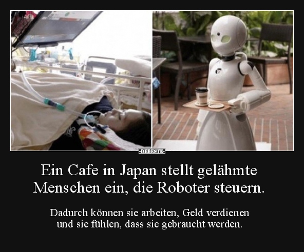 Ein Cafe in Japan stellt gelähmte Menschen ein, die.. - Lustige Bilder | DEBESTE.de