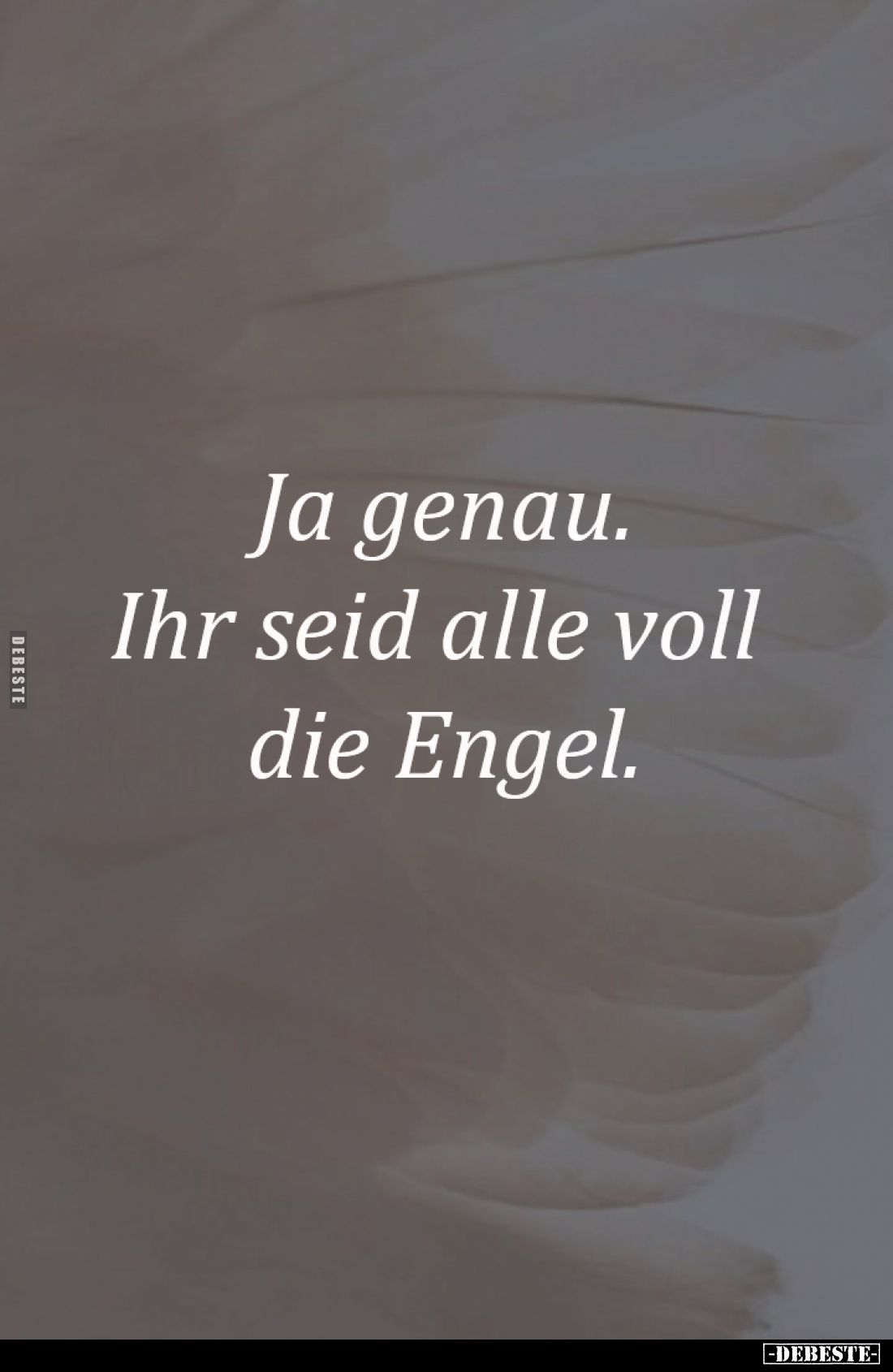 Ja genau.
Ihr seid alle voll die Engel.