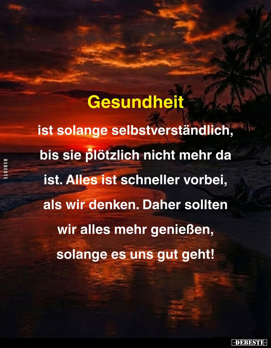 Gesundheit
ist solange selbstverständlich, bis sie plötzlich nicht mehr da ist. Alles ist schneller vorbei, als wir denken. ...