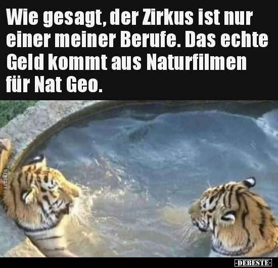 Wie gesagt, der Zirkus ist nur einer meiner Berufe. Das.. - Lustige Bilder | DEBESTE.de