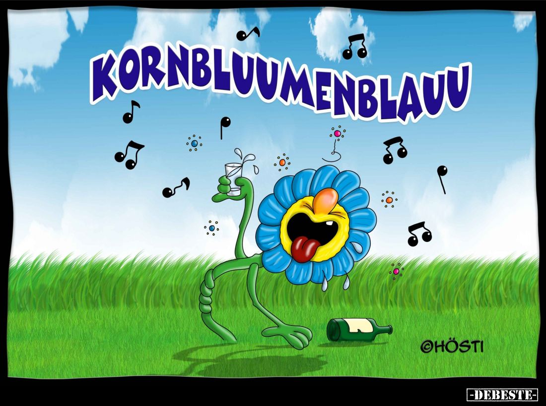 Kornbluumenblauu.