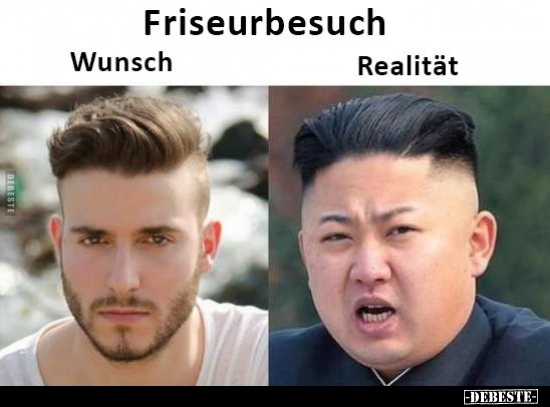 Friseurbesuch: Wunsch / Realität. - Lustige Bilder | DEBESTE.de