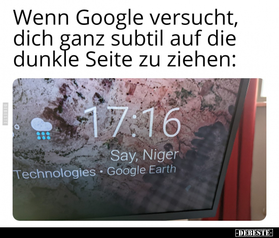 Wenn Google versucht, dich ganz subtil auf die dunkle Seit.. - Lustige Bilder | DEBESTE.de
