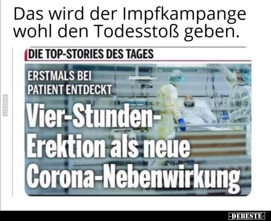Das wird der Impfkampange wohl den Todesstoß geben.