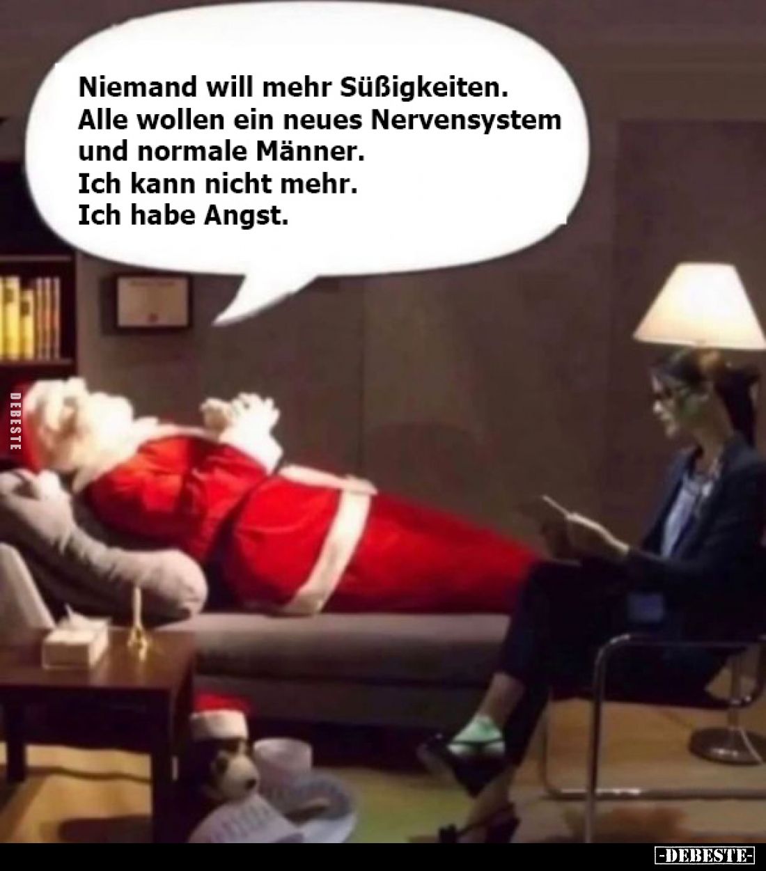 Niemand will mehr Süßigkeiten. Alle wollen ein neues Nervensystem und normale Männer. Ich kann nicht mehr. Ich habe Angst.