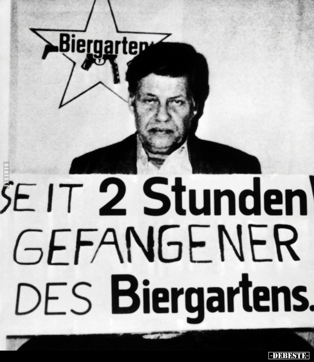 Biergarten - Seit 2 Stunden Gefangener des Biergartens.