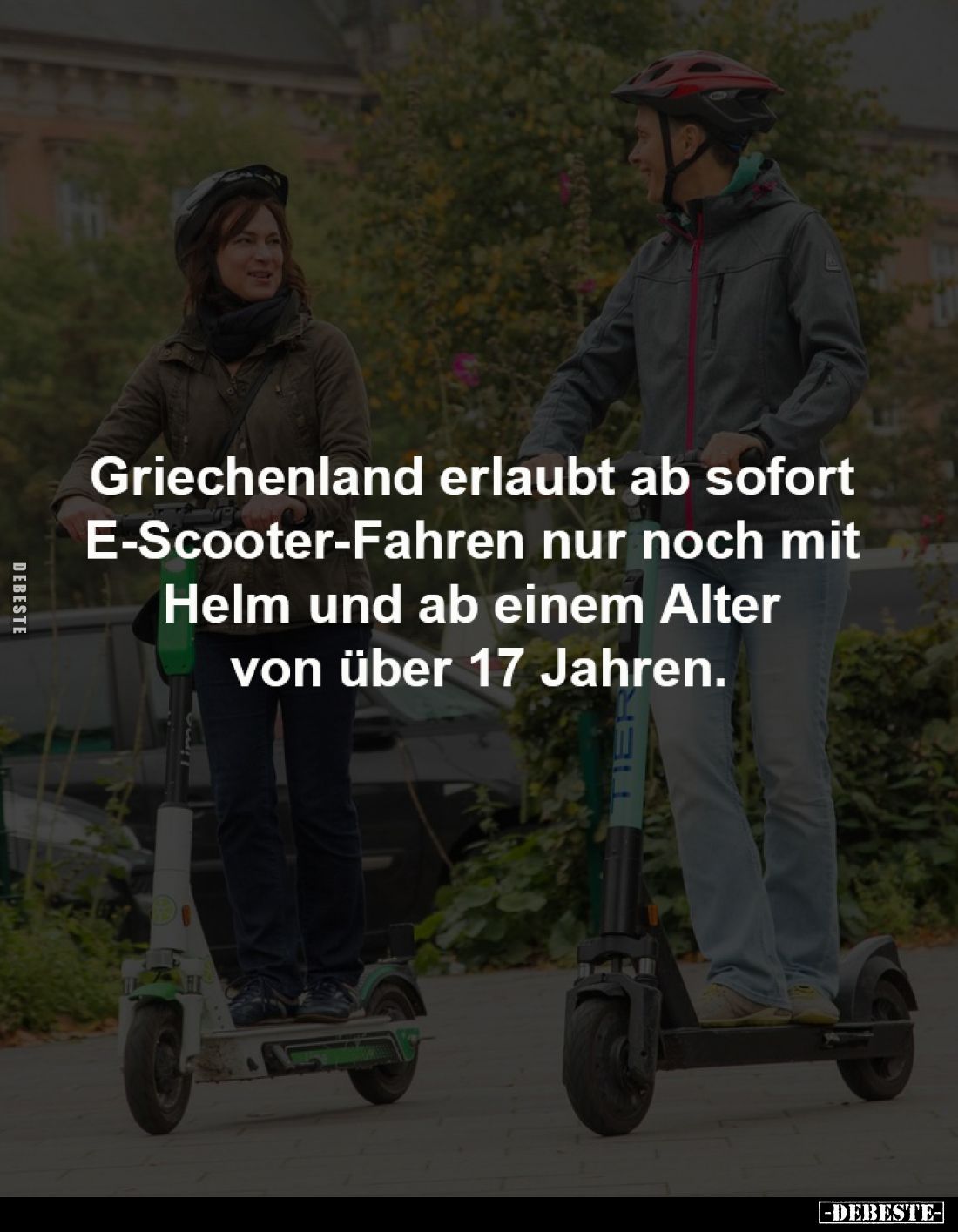 Griechenland erlaubt ab sofort E-Scooter-Fahren... - Lustige Bilder | DEBESTE.de