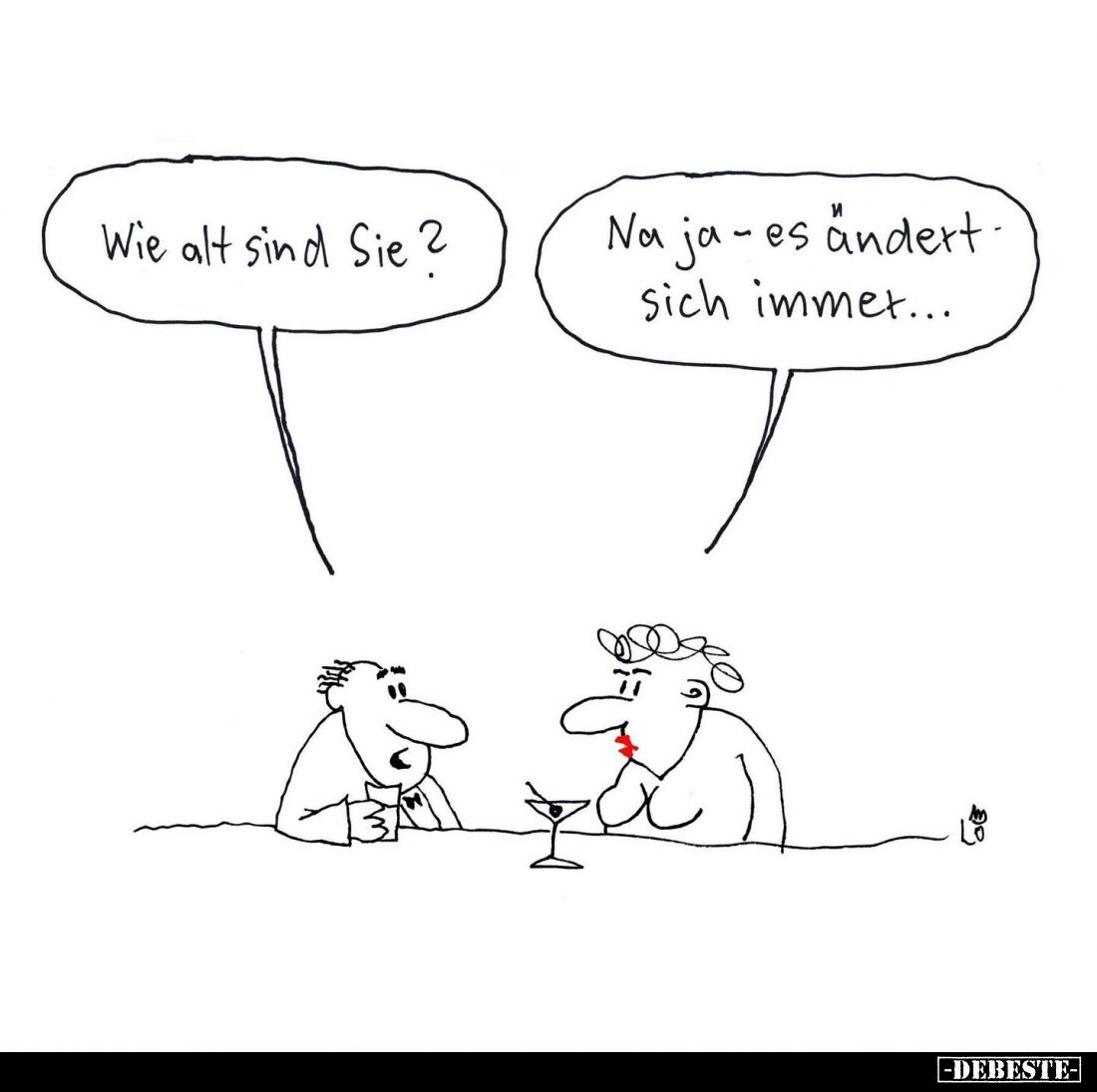 Wie alt sind Sie? 
Na ja-es ändert sich immer...