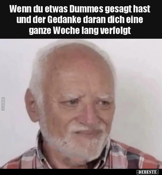 Wenn du etwas Dummes gesagt hast und der Gedanke daran.. - Lustige Bilder | DEBESTE.de