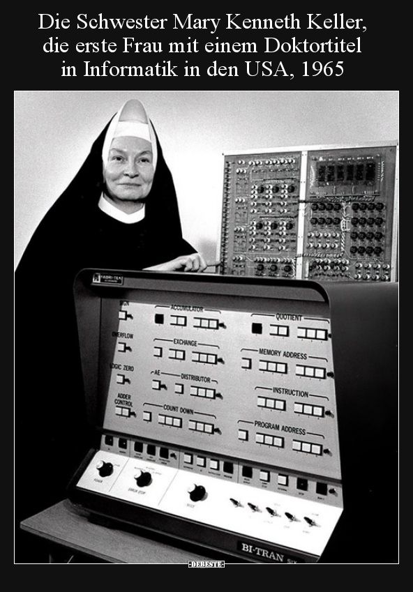 Die Schwester Mary Kenneth Keller, die erste Frau mit einem.. - Lustige Bilder | DEBESTE.de
