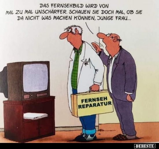 Das Fernsehbild wird von mal zu mal unscharfer.. - Lustige Bilder | DEBESTE.de